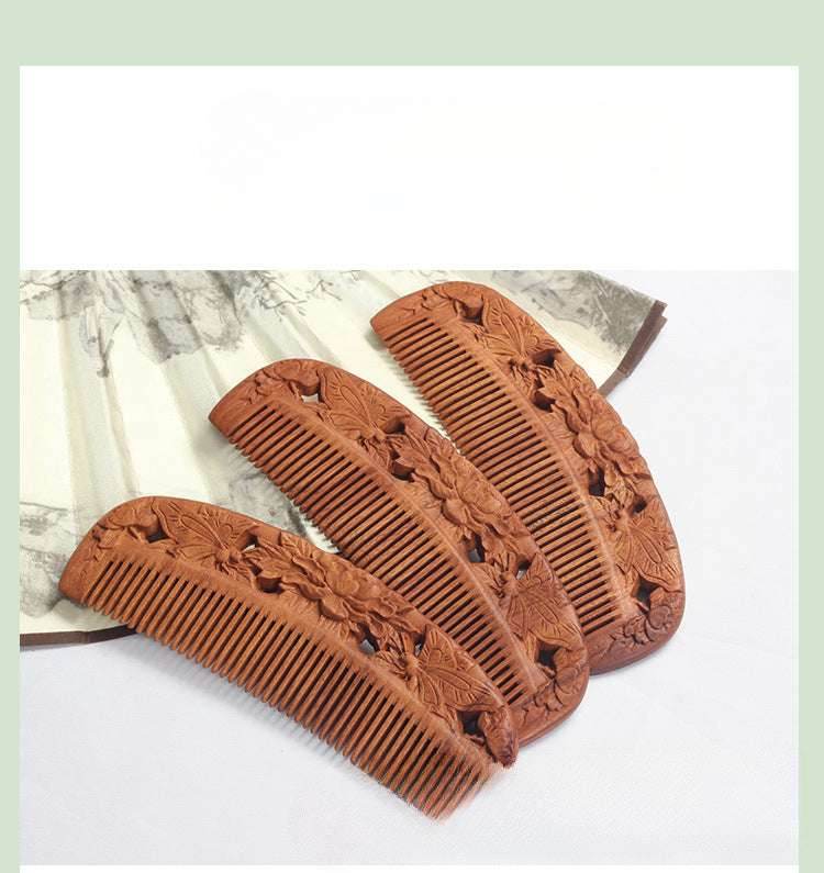 vintage sandalwood carved tassel comb perfect gift for girlfriend’s birthday - star8s