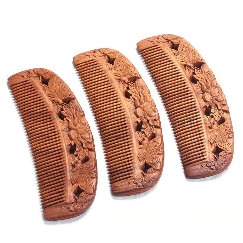 vintage sandalwood carved tassel comb perfect gift for girlfriend’s birthday - star8s