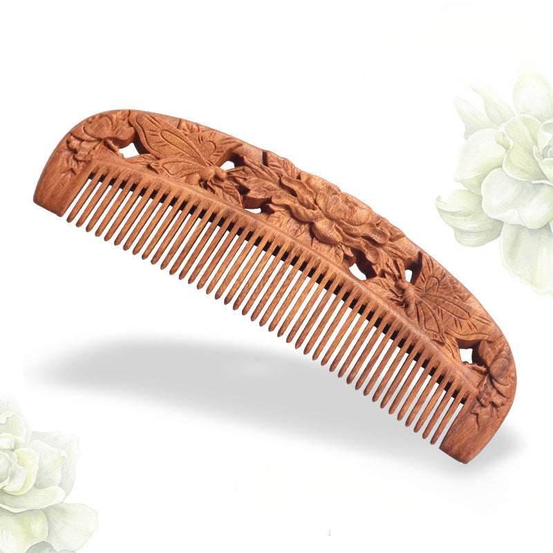 Vintage Sandalwood Carved Tassel Comb Perfect Gift for Girlfriend’s Birthday - STAR8S