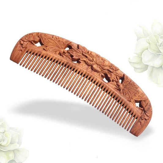 Vintage Sandalwood Carved Tassel Comb Perfect Gift for Girlfriend’s Birthday - STAR8S