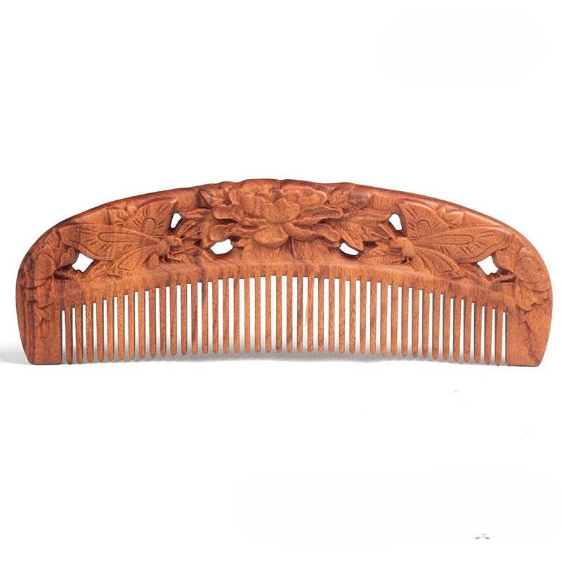 Vintage Sandalwood Carved Tassel Comb Perfect Gift for Girlfriend’s Birthday - STAR8S