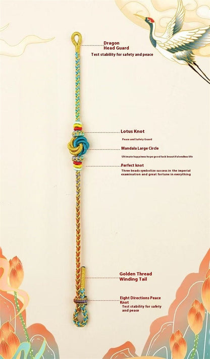 Wenchang Hand - Woven Red String Bracelet for Exam Success, Good Luck & Prosperity – Adjustable & Durable - STAR8S
