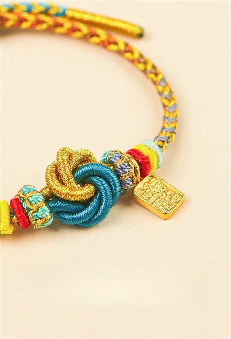 wenchang hand - woven red string bracelet for exam success, good luck & prosperity – adjustable & durable - star8s
