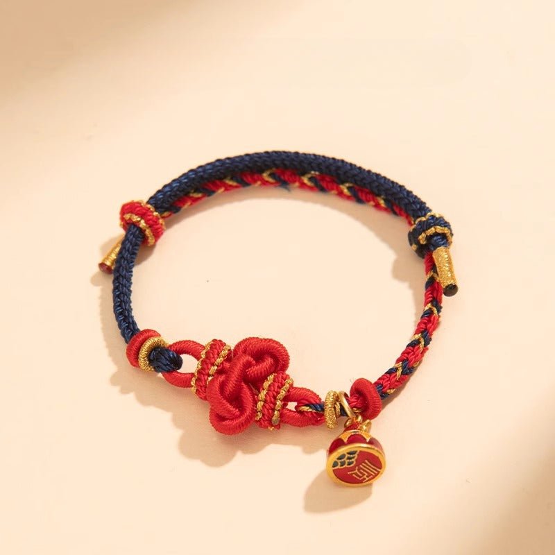 wenchang knot red string bracelet for men – lucky koi fish charm for exam success & good luck - star8s