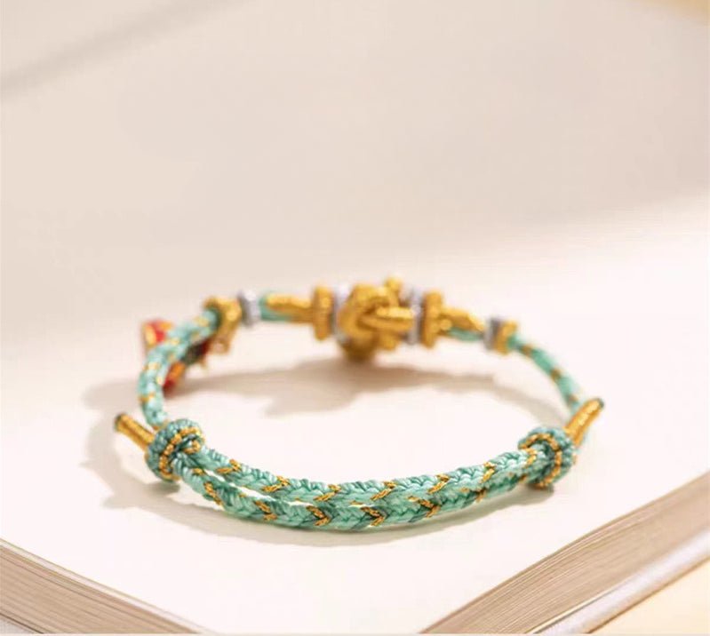 wenchang knot red string bracelet for men – lucky koi fish charm for exam success & good luck - star8s
