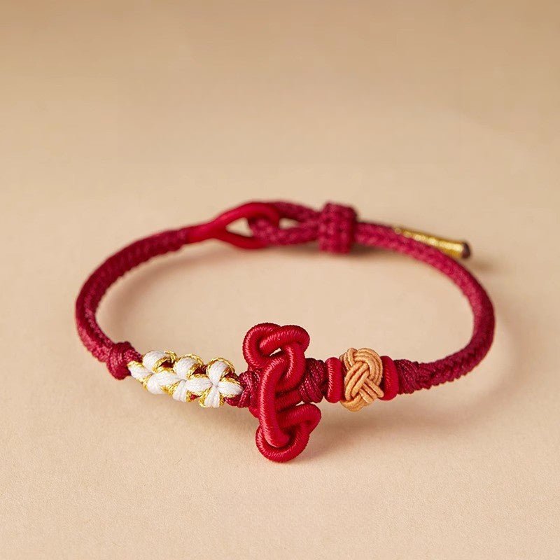 wenchang knot red string bracelet – handwoven spiritual red bracelet for students and teachers - star8s
