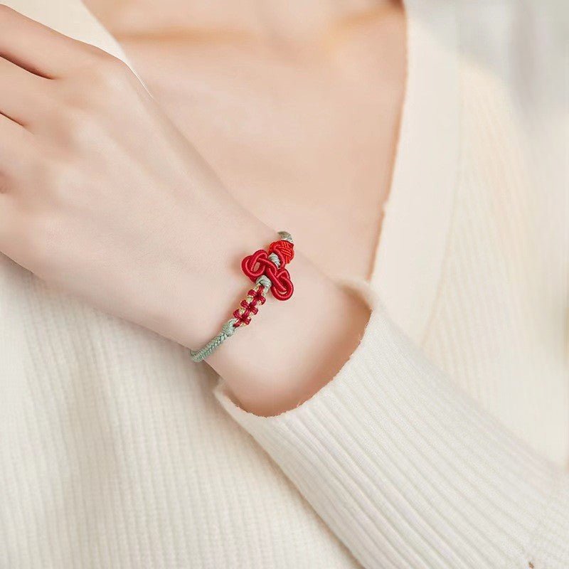 Wenchang Knot Red String Bracelet – Handwoven Spiritual Red Bracelet for Students and Teachers - STAR8S