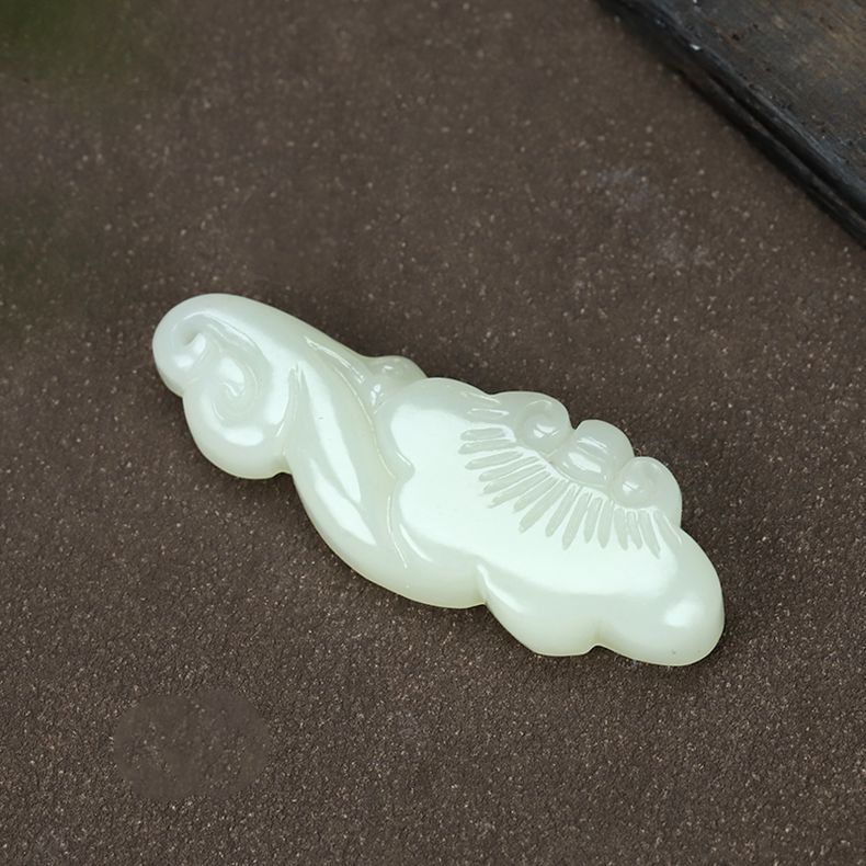 White Hetian Jade Ruyi Necklace Pendant 🐉 | Elegant Jade Necklace for Good Luck & Protection ✨ - STAR8S