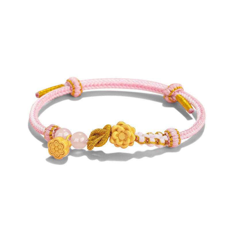 Women's Red String Bracelet: Lotus Chalcedony 925 Silver | STAR8S