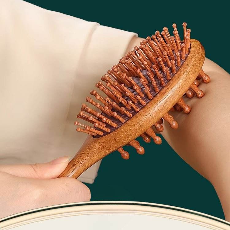 Women’s Sandalwood Comb – Air Cushion Massage Tool, Gifting Practical & Relaxing Hair Care - STAR8S