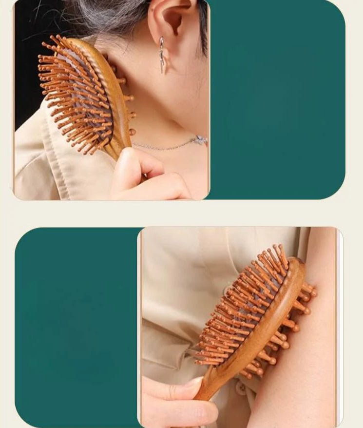 Women’s Sandalwood Comb – Air Cushion Massage Tool, Gifting Practical & Relaxing Hair Care - STAR8S