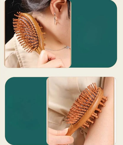 Women’s Sandalwood Comb – Air Cushion Massage Tool, Gifting Practical & Relaxing Hair Care - STAR8S