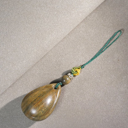 Wooden Fish Eye Tear Drop Pendant Keychain - Hand - carved Sandalwood Charm | Key, Phone, and Bag Accessory - STAR8S