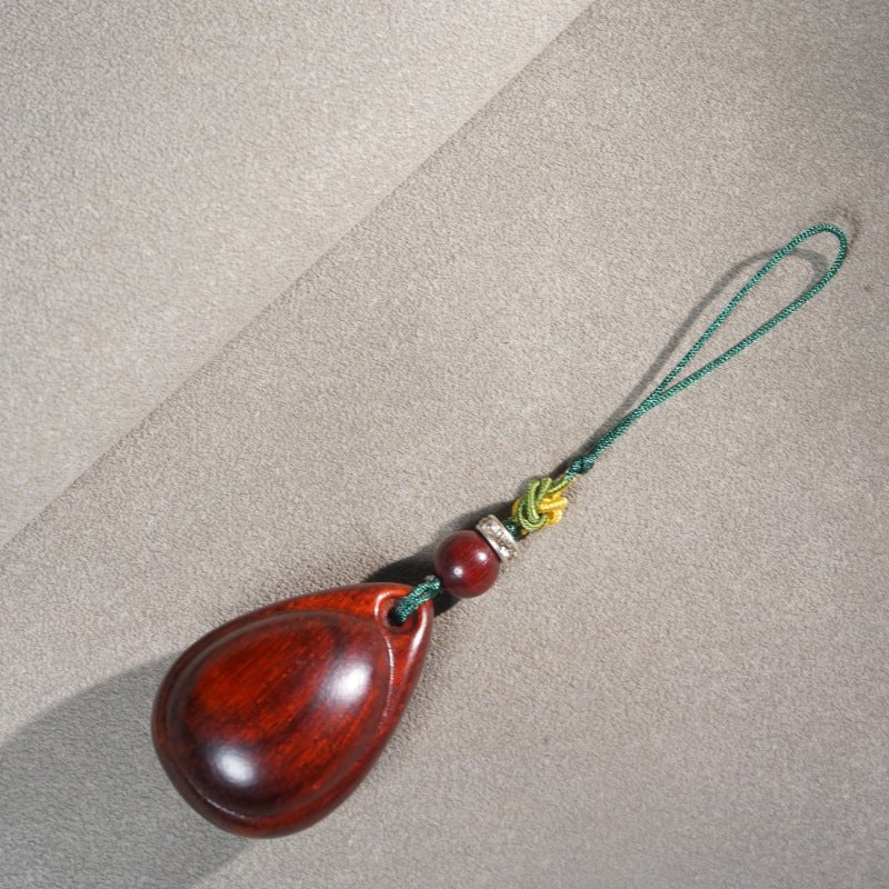 Wooden Fish Eye Tear Drop Pendant Keychain - Hand - carved Sandalwood Charm | Key, Phone, and Bag Accessory - STAR8S