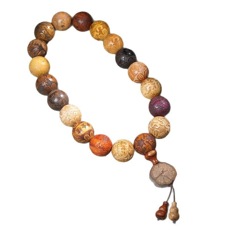 wooden pixiu bead bracelet | hand - carved 20mm pixiu beads | unisex creative design - star8s