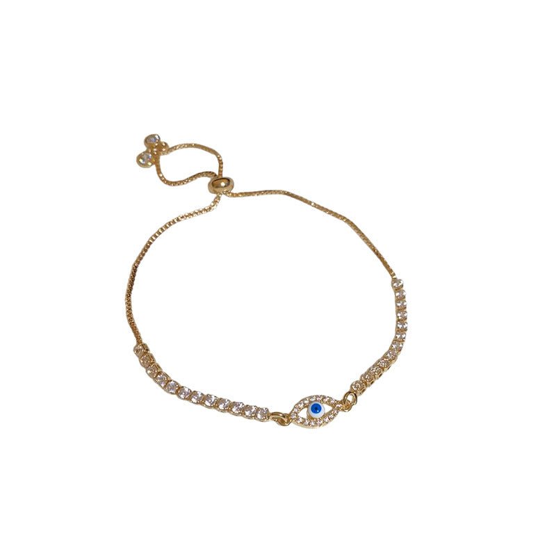 zircon bracelet - luxury oval eye design, high - quality zircon, adjustable elegant handpiece - star8s