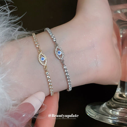 Zircon Bracelet - Luxury Oval Eye Design, High - Quality Zircon, Adjustable Elegant Handpiece - STAR8S