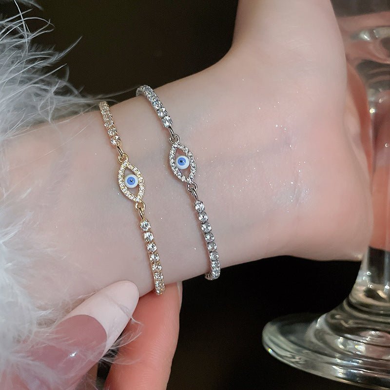Zircon Bracelet - Luxury Oval Eye Design, High - Quality Zircon, Adjustable Elegant Handpiece - STAR8S