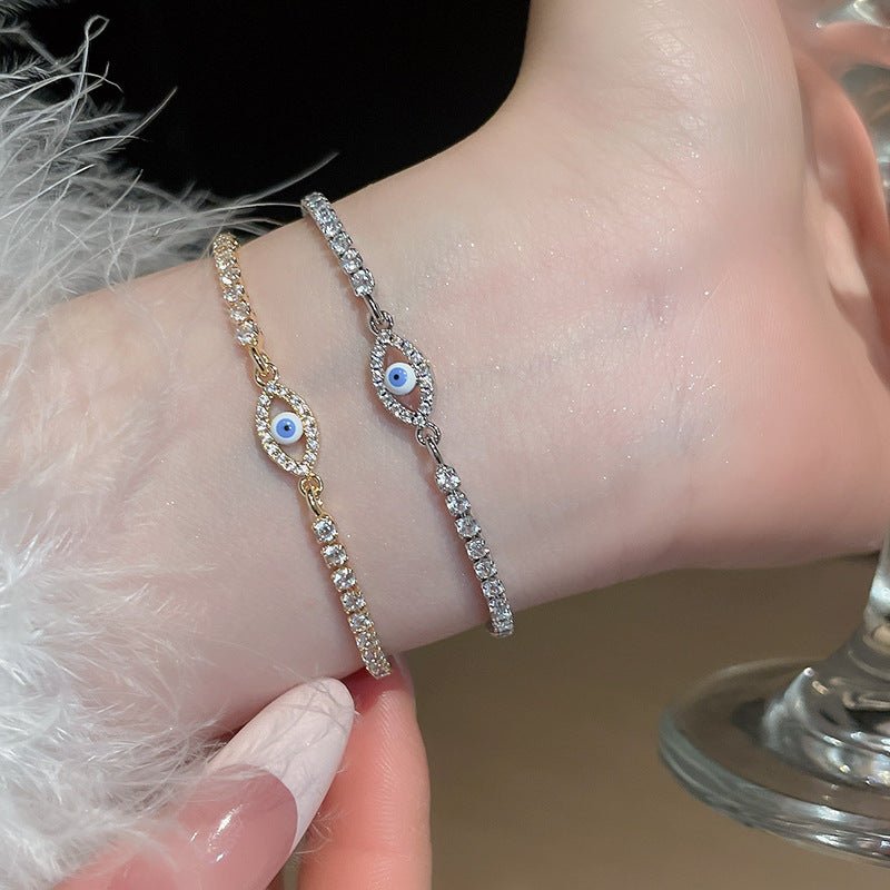 Zircon Bracelet - Luxury Oval Eye Design, High - Quality Zircon, Adjustable Elegant Handpiece - STAR8S