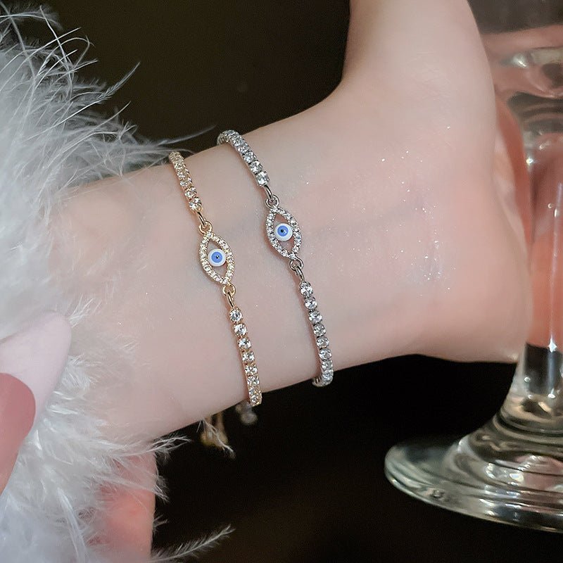 Zircon Bracelet - Luxury Oval Eye Design, High - Quality Zircon, Adjustable Elegant Handpiece - STAR8S
