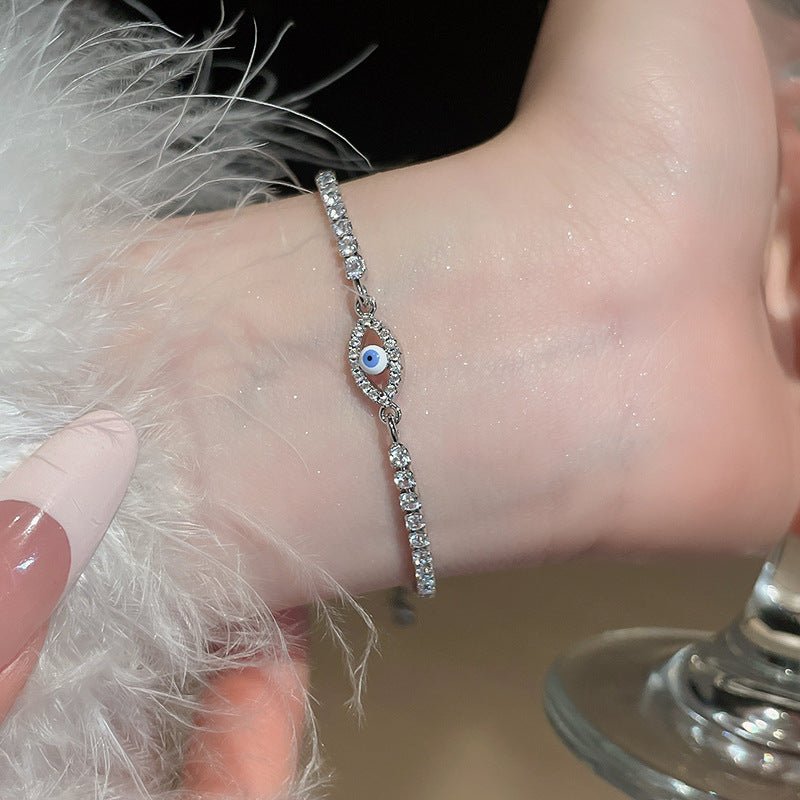 Zircon Bracelet - Luxury Oval Eye Design, High - Quality Zircon, Adjustable Elegant Handpiece - STAR8S