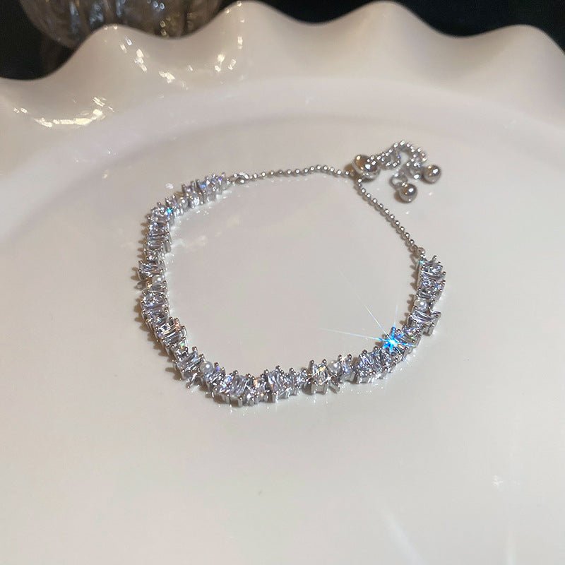 zircon pearl adjustable bracelet – vintage style, luxury fashion for women - star8s