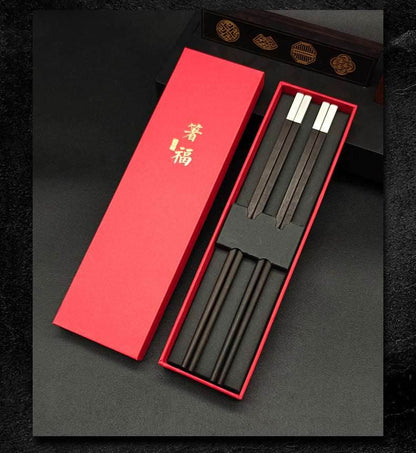 Zitan Silver Plated Chopsticks Ideal for Business Home and Gifting Customization - STAR8S