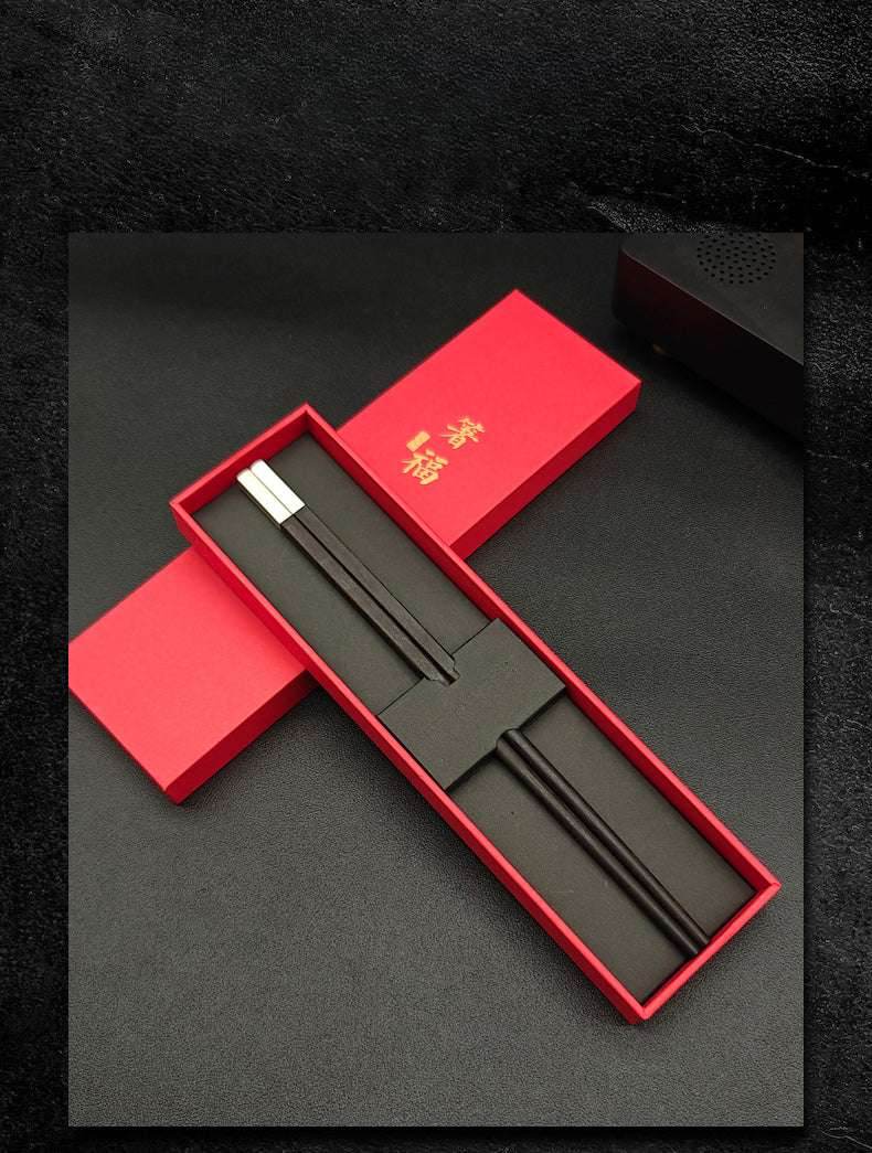 Zitan Silver Plated Chopsticks Ideal for Business Home and Gifting Customization - STAR8S