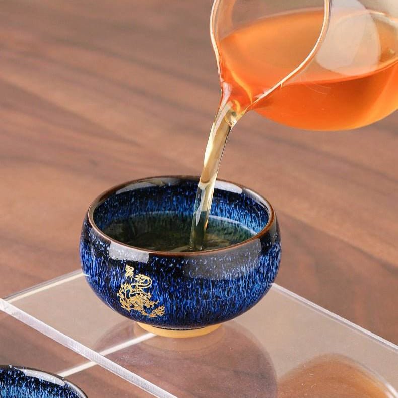 Zodiac Jianzhan Tea Cups – Kiln - Transformed Craft, Daily Tea Rituals Stress Relief & Connoisseur Prestige - STAR8S